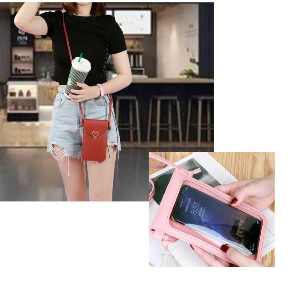 (4 Pack) Crossbody Phone Purse - Touchscreen Phone Bag
